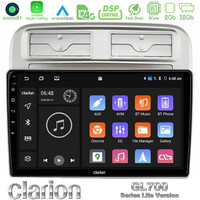 Clarion Gl700 Lite Series 8core Android11 2+32gb Fiat Grande Punto 2006-2011 Navigation Multimedia Tablet 9" με Carplay & Android Auto u-G72l-Ft1781
