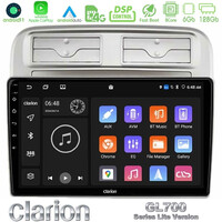 Clarion Gl700 Lite Series 8core Android11 6+128gb Fiat Grande Punto 2006-2011 Navigation Multimedia Tablet 9" με Carplay & Android Auto u-G76l-Ft1781