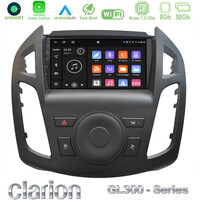 Clarion Gl300 Series 4core Android11 2+32gb Ford Transit Connect Navigation Multimedia Tablet 9" με Carplay & Android Auto u-gl3-Fd2854
