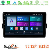 Bizzar Ultra Series Fiat Tipo 2015-2022 (Sedan) 8core Android13 8+128gb Navigation Multimedia Tablet 9" u-ul2-Ft0802