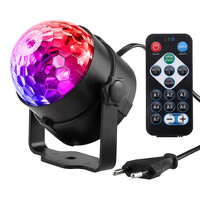 LED φωτορυθμικό φωτιστικό ZS48 με χειριστήριο, RGB, 3W, μαύρο