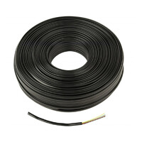 CABLEXPERT FLAT TELEPHONE CABLE STRANDED WIRE 100m BLACK 4 WIRES