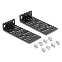 DELOCK σετ βάσεις τοποθέτησης για rack 67281, μαύρο, 2τμχ