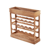 Ξύλινη Κάβα Κρασιών - Μπουκαλοθήκη 24 Θέσεων 70 x 22.5 x 70 cm Χρώματος Καφέ HOMCOM 801-029