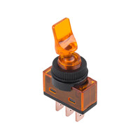 DM-0016E . Διακόπτης ON-OFF με λαμπάκι 20A 12VDC ASW-14D Πορτοκαλί