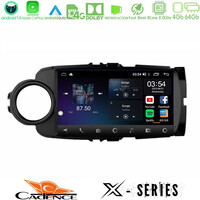 Cadence x Series Toyota Yaris 8core Android 14 4+64gb Navigation Multimedia Tablet 9" u-x-Ty0635