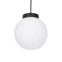 GLOBOSTAR® AGROS 61591 Κρεμαστό Φωτιστικό Οροφής Κήπου με Ντουί 1 x E27 AC 220-240V Αδιάβροχο IP65 - Λευκό & Μάυρο - Μ20 x Π20 x Υ22cm