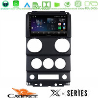 Cadence x Series Jeep Wrangler 2008-2010 8core Android 14 4+64gb Navigation Multimedia Tablet 9" u-x-Jp1037