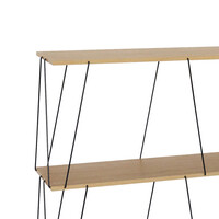 Βοηθητικό τραπέζι-ραφιέρα Tars pakoworld oak-μαύρο 80x30x69.2εκ