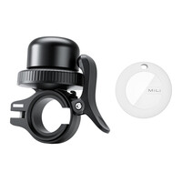 MILI κουδούνι ποδηλάτου με smart tag MiTag Duo, iOS & Android, Bluetooth tracker, μαύρο/λευκό