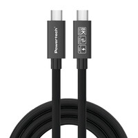 POWERTECH καλώδιο USB-C PTR-0165, USB4, 240W, 40Gbps, 8K/60Hz, 1m, μαύρο