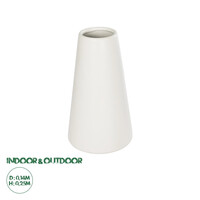 GloboStar® Artificial Garden CONSOLI 21287 Διακοσμητική Κεραμική Γλάστρα Μπεζ Μ14 x Π14 x Υ25cm