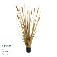 GloboStar® Artificial Garden TYPHA GRASS 21483 Τεχνητό Διακοσμητικό Φυτό Γρασίδι της Τύφας Μ70 x Π40 x Υ150cm