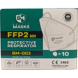 Baltic Masks BM-003 FFP2 Protective Respirators Λευκό 10τμχ