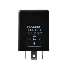 LED FLASHER (ΦΛΑΣΙΕΡΑ) 5 ΕΠΑΦΩΝ (L+-) 30x30x30mm  M-TECH - 1ΤΕΜ.