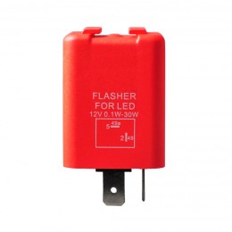 LED FLASHER (ΦΛΑΣΙΕΡΑ) 2 ΕΠΑΦΩΝ (L+-) 30x30x30mm M-TECH - 1ΤΕΜ.