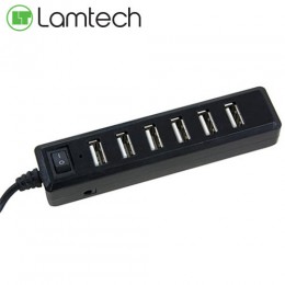 LAMTECH USB HUB 7 PORTS BLACK