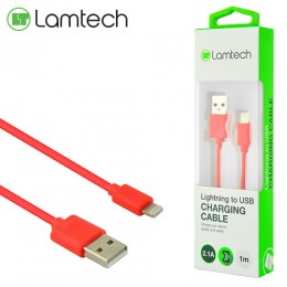 LAMTECH CHARGING CABLE iPhone 5/6/7 1m RED