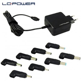 LC-POWER UNIVERSAL MULTI RANGE NOTEBOOK ADAPTER 45W 19-19,5V/1,58-2,37A/8 TIPS