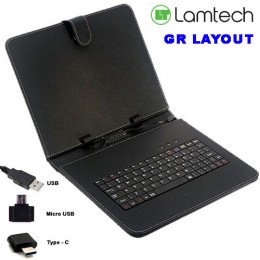 LAMTECH BLACK UNIVERSAL 10.1'-10.4' TABLET CASE WITH GR KEYBOARD & 3 USB TIPS