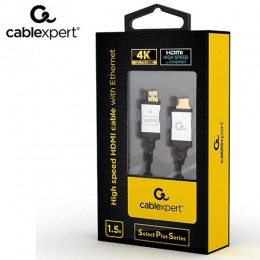 CABLEXPERT 4K HIGH SPEED HDMI CABLE WITH ETHERNET "SELECT PLUS SERIES" 1,5M