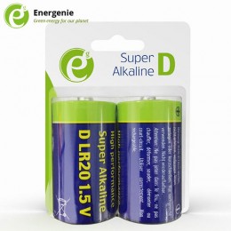 ENERGENIE ALKALINE D-CELL BATTERY 2-PACK