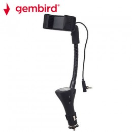 GEMBIRD 4-IN-1 FM TRASMITTER, CAR SMARTPHONE HOLDER WITH CHARGER AND HANDSFREE FUNCTION