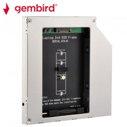 GEMBIRD SLIM 5,25" BAY MOUNTING FRAME FOR NGFF(M.2) SSD MEMMORY CARD 12.7mm HEIGHT