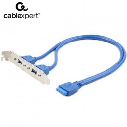 CABLEXPERT DUAL USB 3.0 RECEPTACLE ON BRACKET