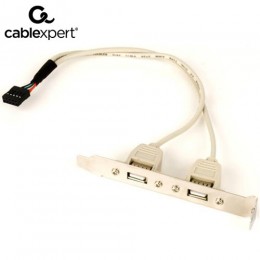 CABLEXPERT DUAL USB RECEPTACLES ON BRACKET