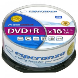 ESPERANZA DVD+R 4,7GBX16 CAKE BOX 25PCS