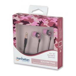 MNH-178303 . Manhattan ακουστικά in-ear με απομόνωση θορύβου ροζ