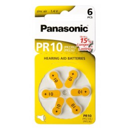 PAN-PR10L-6 . Panasonic PR10 μπαταρίες Zinc Air 1,4V 6τμχ pr230/6lb