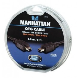 391146 . Manhattan καλώδιο Mini-USB B OTG M/M 1.8m