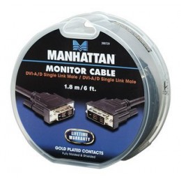 390729 . Καλώδιο DVI-A/D Single Link M/M 1.8m Manhattan