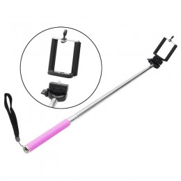 DM-79-102 . Selfie Stick με Τηλεκοντρόλ Bluetooth Ροζ