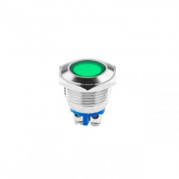 DM-0158 . LED 18 mm 12V Μεταλλικό Πράσινο