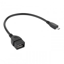 DM-2908 . Καλώδιο USB - microUSB OTG 20cm Μαύρο Cabletech