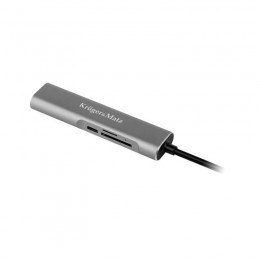 KM0390 . Αντάπτορας (HUB) USB τύπου C σε HDMI / USB3.0 / SD / MicroSD / C Kruger&Matz