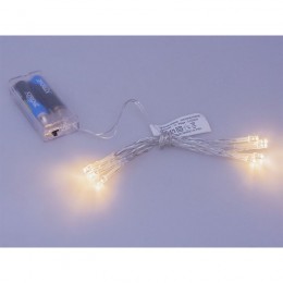 DM-70-208 . Χριστουγεννιάτικα LED 10x με Μπαταρίες - Θερμό Λευκό