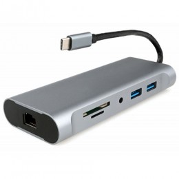 GEMBIRD USB TYPE-C 7-IN-1 MULTIPORT ADAPTER (HUB3.0+HDMI+VGA+PD+CARD READER+STEREO AUDIO)