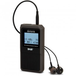 AIWA POCKET DIGITAL RADIO WITH DAB+ AND EARPHONES BLACK
