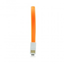 BK-4015 . USB Καλώδιο για iPhone-με μαγνήτη 5/5C/5S/6/6+ 20cm πορτοκαλί