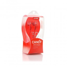 DM-301R . Ακουστικά με Μικρόφωνο Candy REMAX Κόκκινα