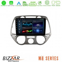 Bizzar m8 Series Hyundai i20 2009-2012 Manual a/c 8core Android12 4+32gb Navigation Multimedia Tablet 9&quot; u-m8-Hy0709m
