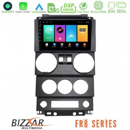 Bizzar Jeep Wrangler 2door 2008-2010 8core Android11 2+32gb Navigation Multimedia Tablet 9&quot; u-fr8-Jp022n