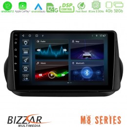 Bizzar m8 Series Fiat Fiorino/citroen Nemo/peugeot Bipper 8core Android12 4+32gb Navigation Multimedia Tablet 9&quot; u-m8-Ft1025