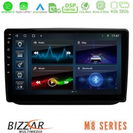 Bizzar m8 Series Skoda Fabia 2007-2014 8core Android12 4+32gb Navigation Multimedia Tablet 9&quot; u-m8-Sk0486