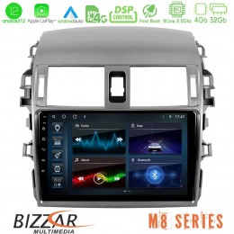 Bizzar m8 Series Toyota Corolla 2008-2010 8core Android12 4+32gb Navigation Multimedia Tablet 9&quot; u-m8-Ty0144