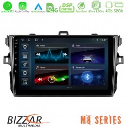 Bizzar m8 Series Toyota Corolla 2007-2012 8core Android12 4+32gb Navigation Multimedia Tablet 9&quot; u-m8-Ty0502